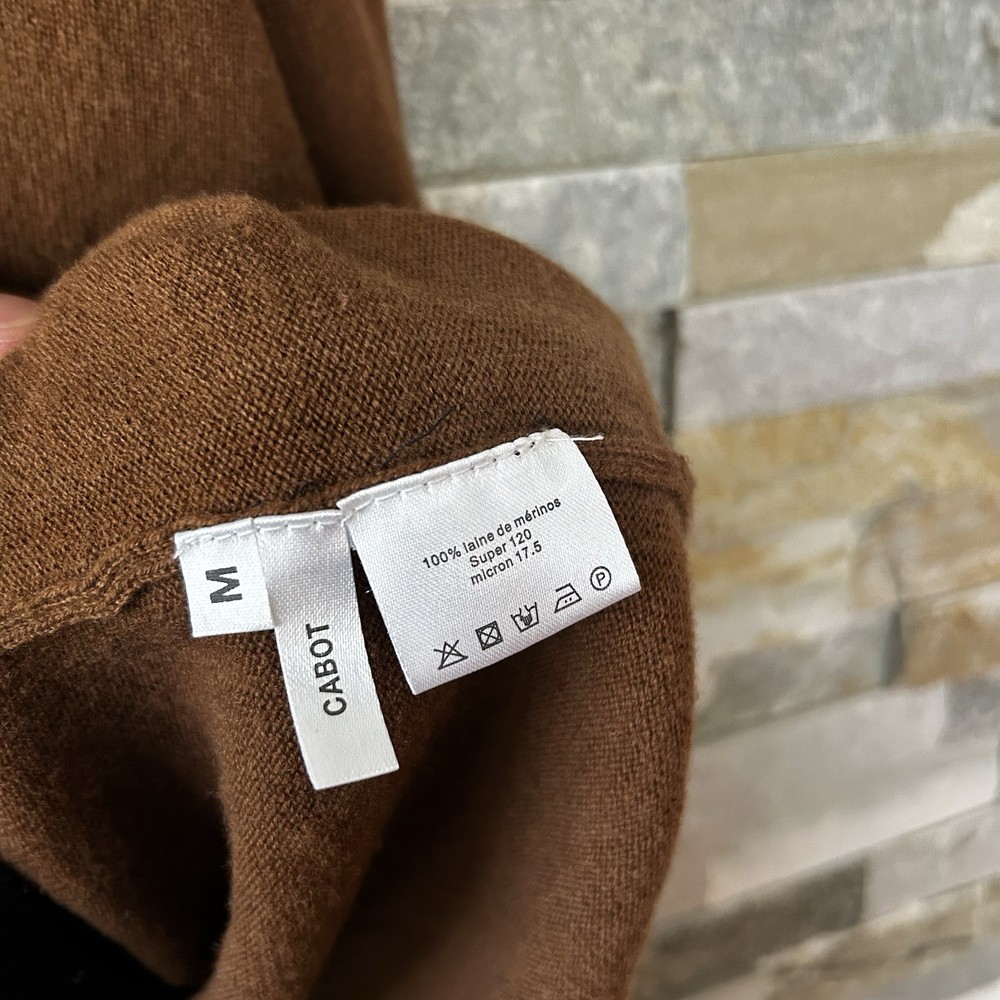 Ca Va De Soi Cabot Art Merino Wool Sweater Brown Pullover Size Medium
