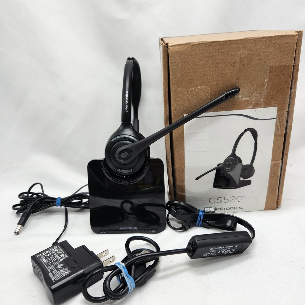 Plantronics CS520 Wireless Headset System With Base And APC43 Adapter Tested