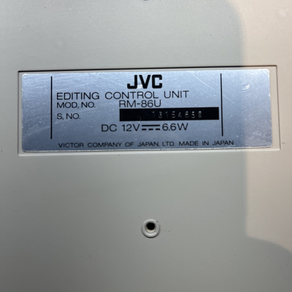 JVC RM-86U Professional Video Editing Control Unit DC 12V, AS IS! (READ)