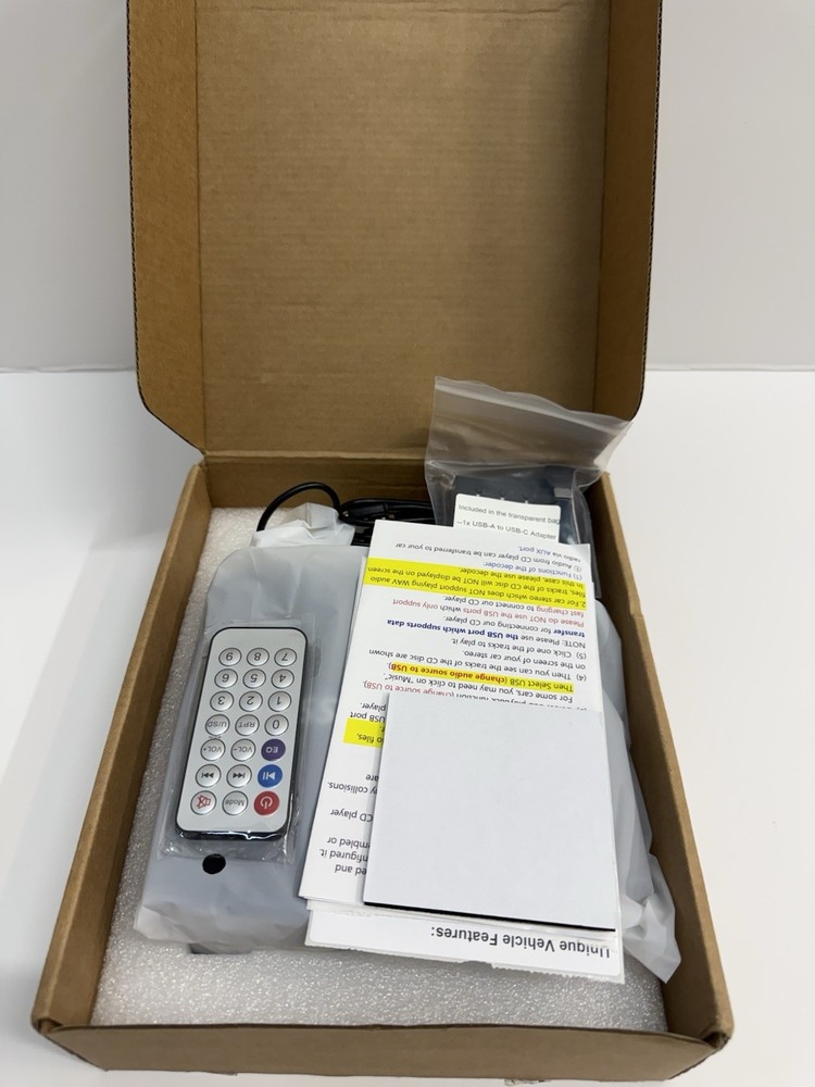 USB CD Player for Car Auto, Portable External CD DVD Player, USB Plug & Play