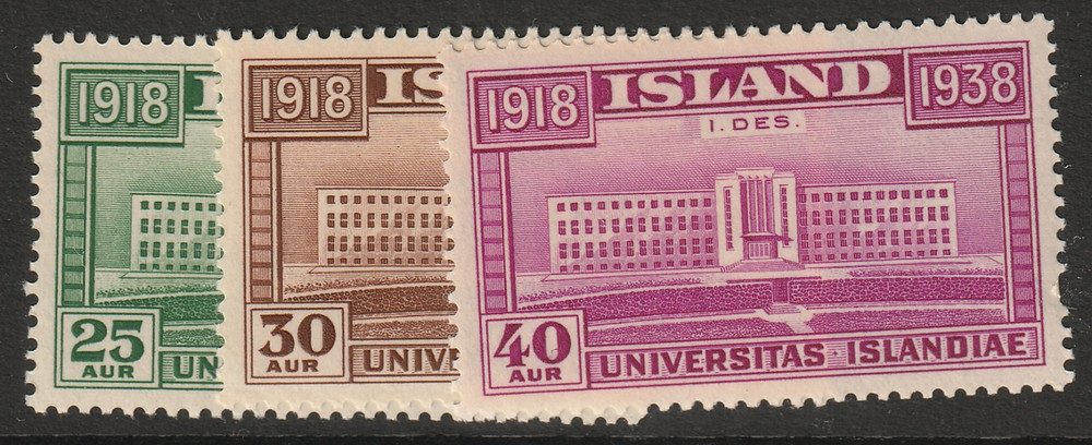 Iceland SC# 209 - 211 Mint Light Higned - S42759