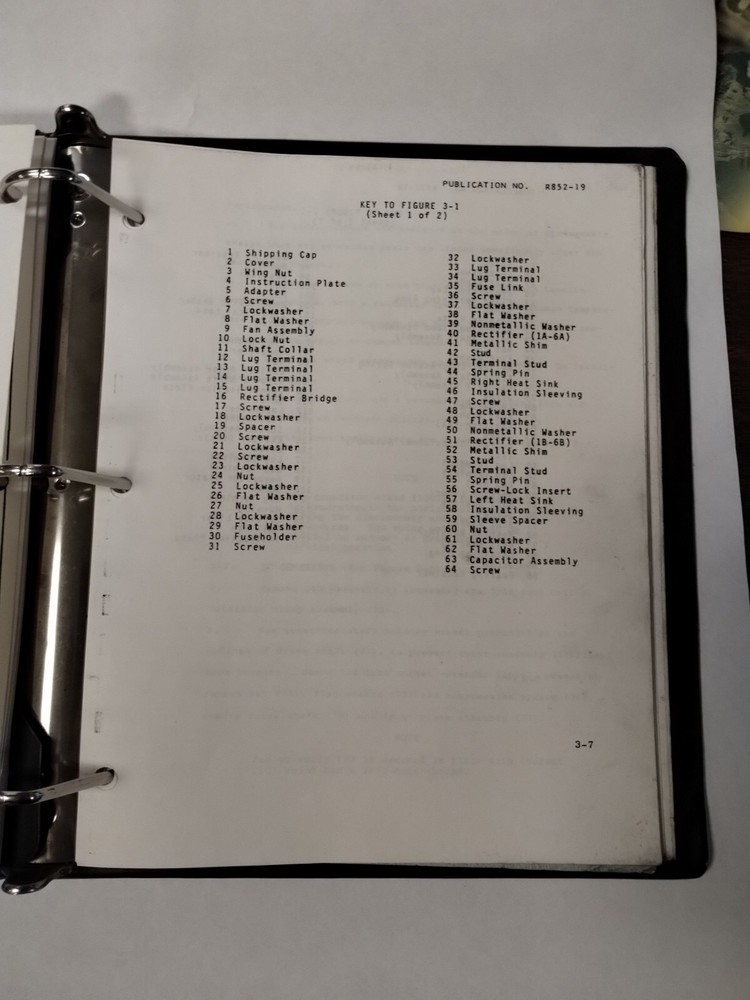 Bendix DC Generator Type No. 30B107-7F/-11A/-19-A Maintenance/ Parts-Copy