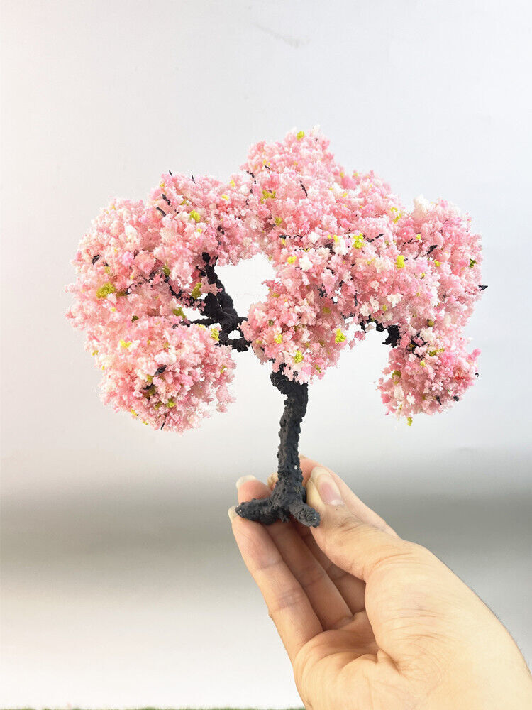HO/OO Scale Cherry Tree Miniatures Courtyard Landscape Plants Sand Table Model