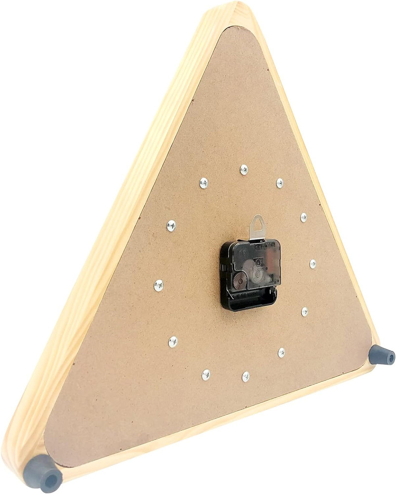 Billiards Pool Ball Clock - 14Inch Triangle Pool Table Cool Wall Clock with Soli