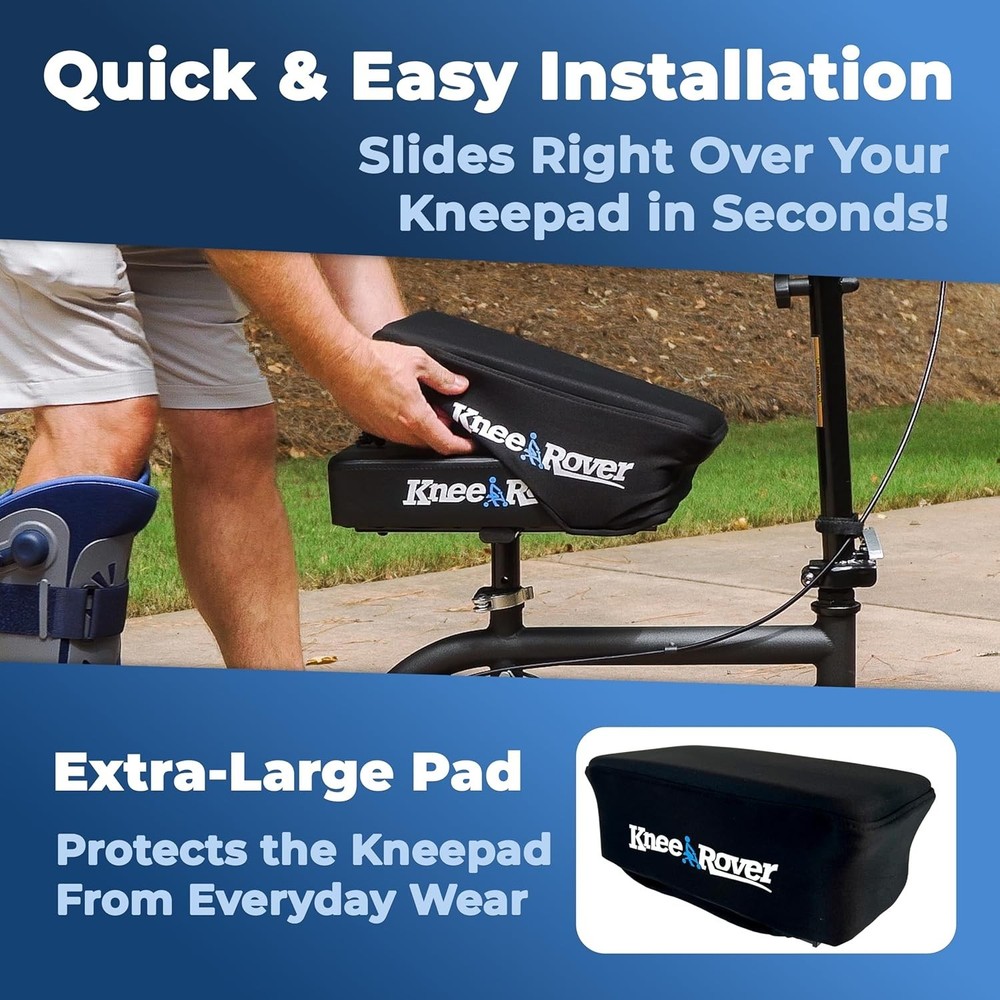 Comfortable Removable Memory Pad Cover for Knee Scooter - Durable Nylon Design