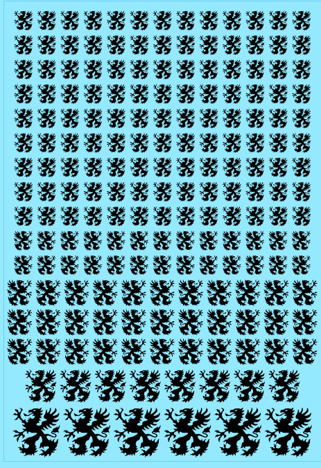 A6 - Black Griffons Transfer Sheet