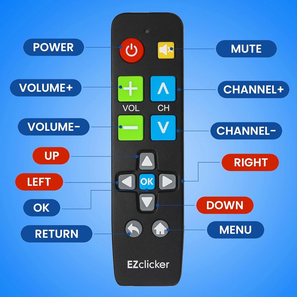Samsung TV Remote | Big Button Control for All ONLY Black