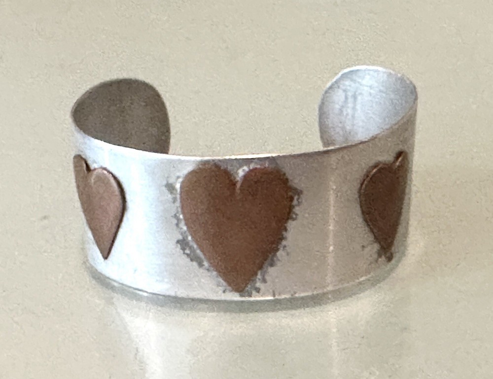 Vintage WW2 South West Pacific Military Army Heart Love Cuff Trench Bracelet