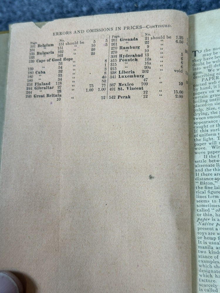 Antique Standard Postage Stamp Catalogue 1896