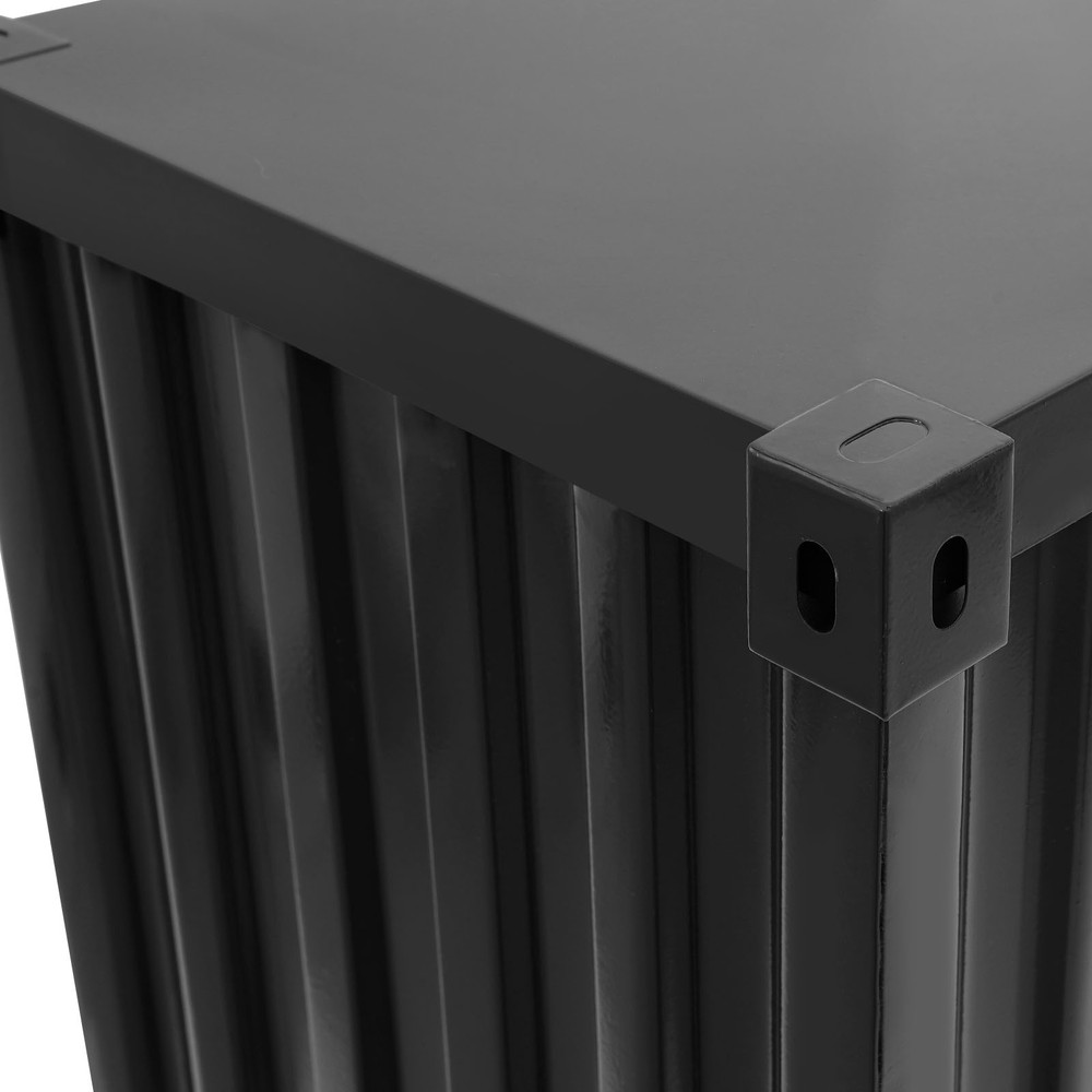 Industrial Metal Container Side Table, Side Table with Drawer, Container Cabinet