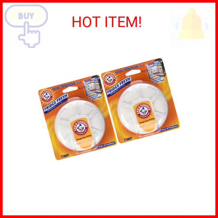 Arm & Hammer Fridge Fresh Refrigerator, 1 Count (Pack of 2)