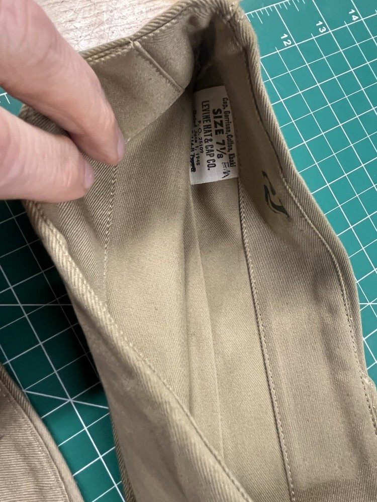 WWII Overseas Khaki Caps X3