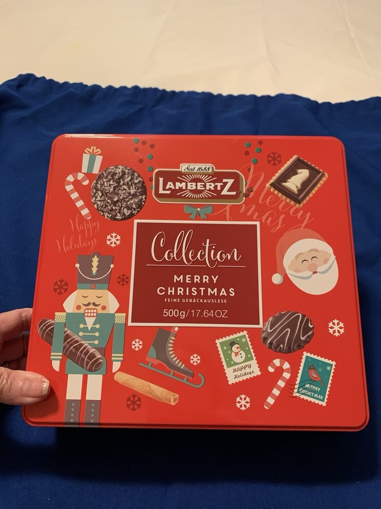❤️Decorative Lambertz Christmas Collection EMPTY Cookie Candy Tin EUC