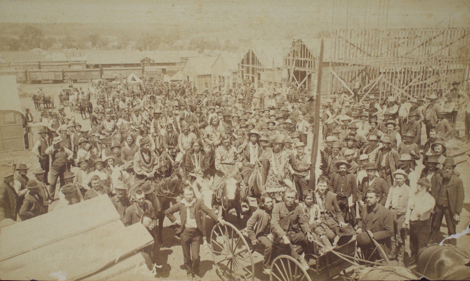 Guthrie, Indian Territory (Oklahoma) 1889 Land Rush Albumen Silver Print Photo