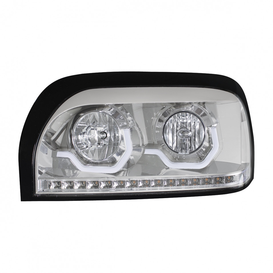 Freightliner Century Chrome Projection LED Headlight - Driver Side