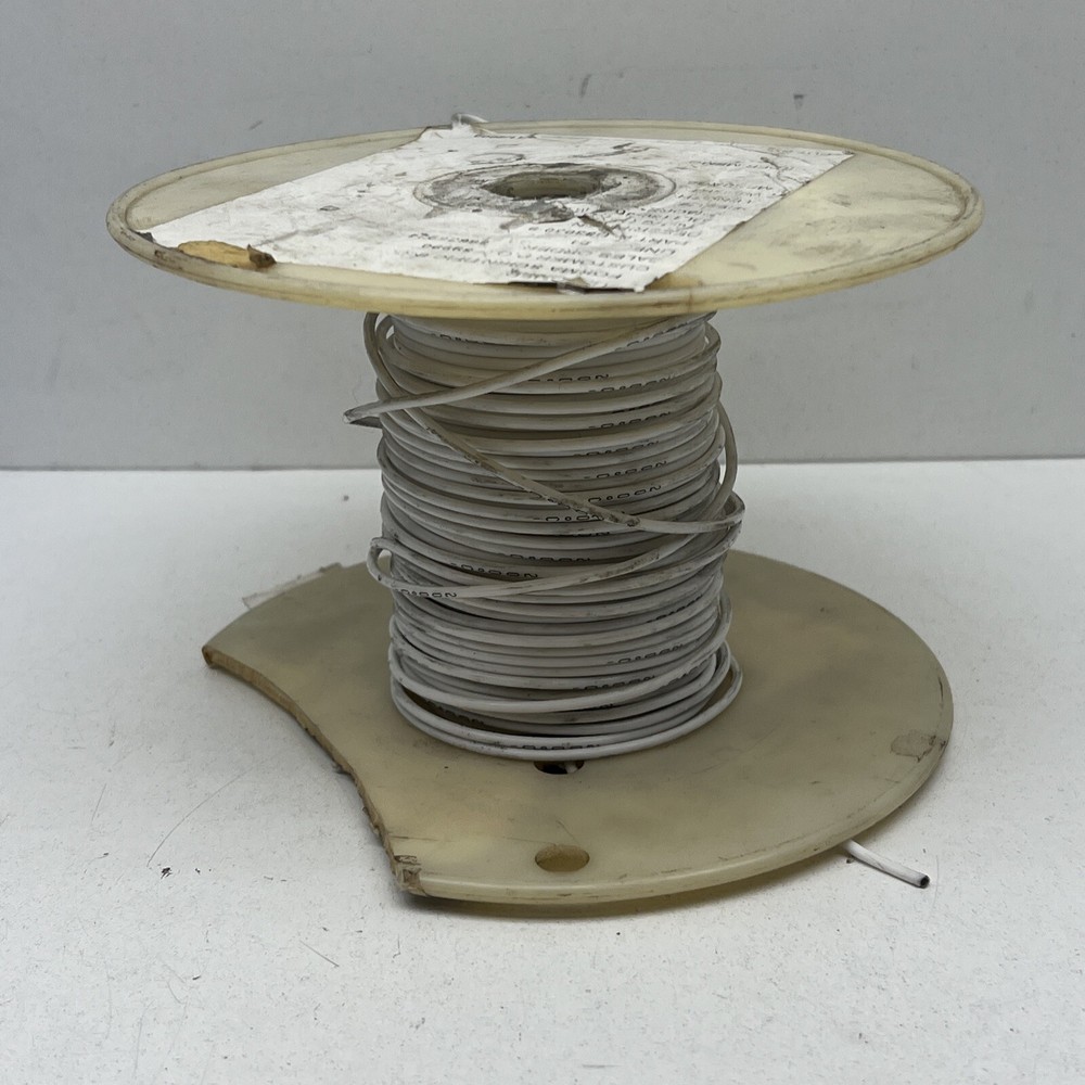 (100ft) 16AWG Stranded White Hook-Up Copper Wire 200°C 200C
