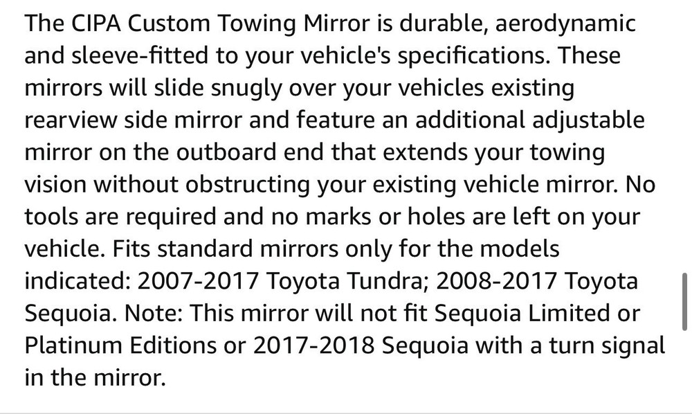 CIPA Custom Towing Mirror PR#11300(PAIR)