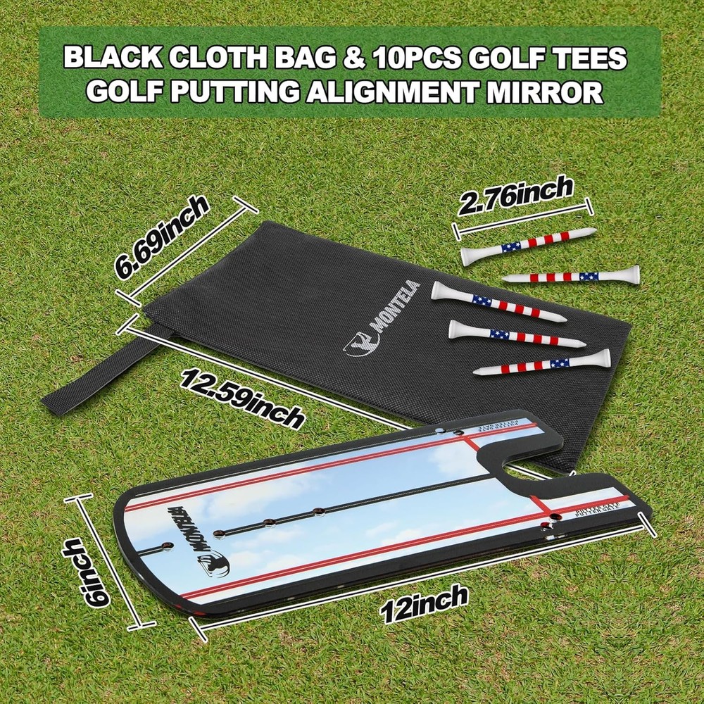 Golf Putting Alignment Mirror Training Aid