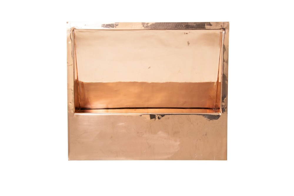 Handcrafted Undermount Plain Copper Bathroom Sink: 22x19" Rectangular, 17 Gauge