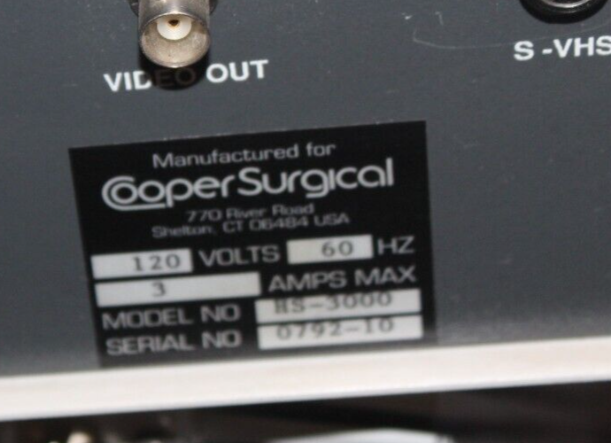 Cooper Surgical HS-3000 Light Source Combo System (Used & Untested)