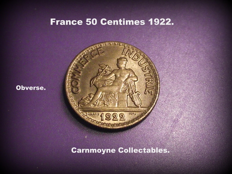 France 50 Centimes 1922.AH6902.