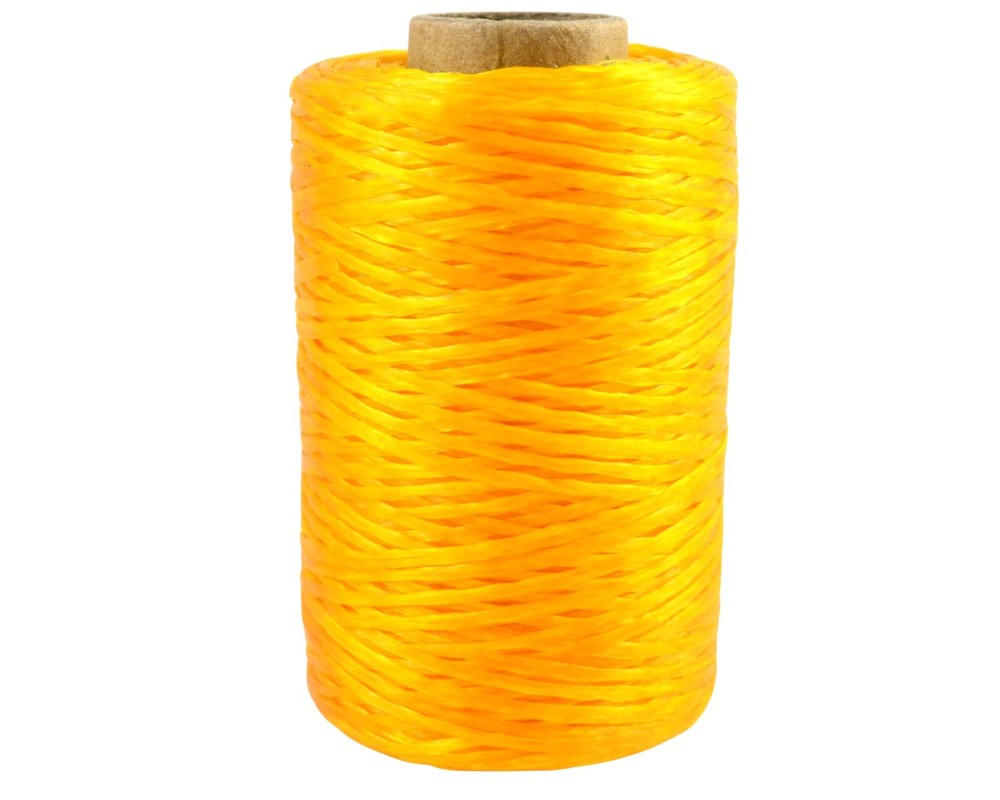 Kulay Artificial Deer Sinew Yellow Waxed Flat Polyester Thread for Beading, L...