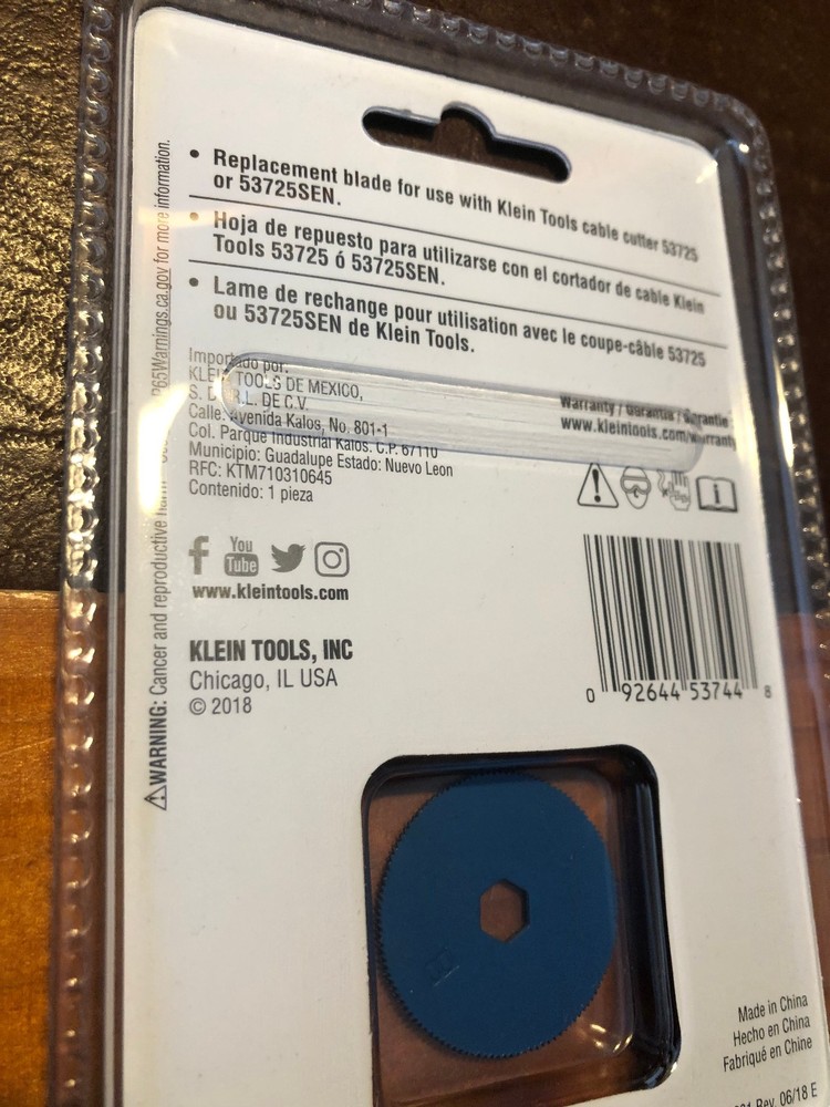 Klein Tools 53726SEN BX Cutter Replacement Blade Black