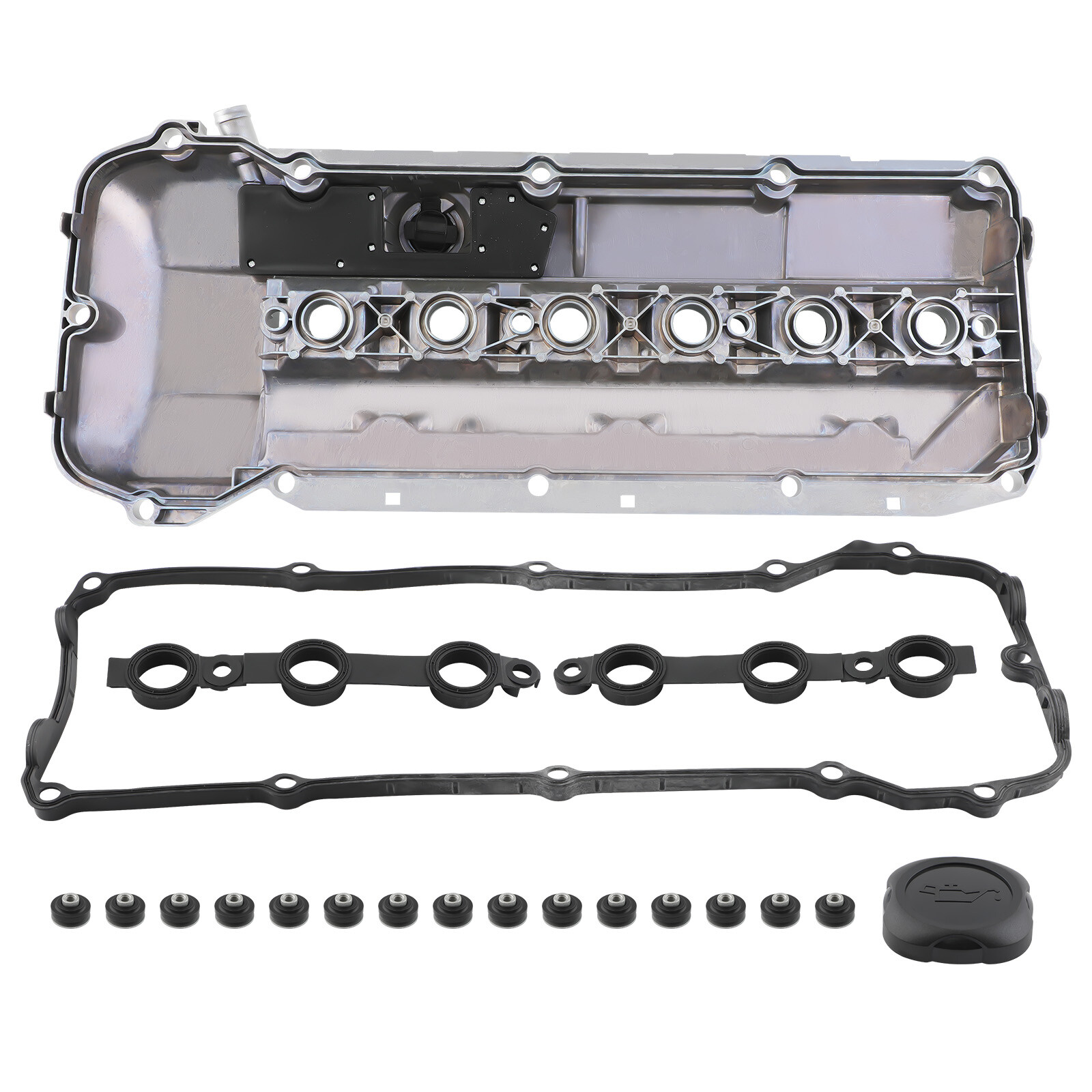 Aluminum Valve Cover w/ Gasket & Bolts for BMW E46 E39 325XI 330CI 330I M52 M54