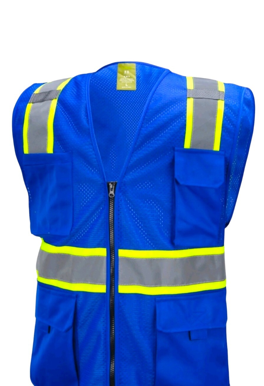 Two Tones Safety Vest ,With Multi-Pocket