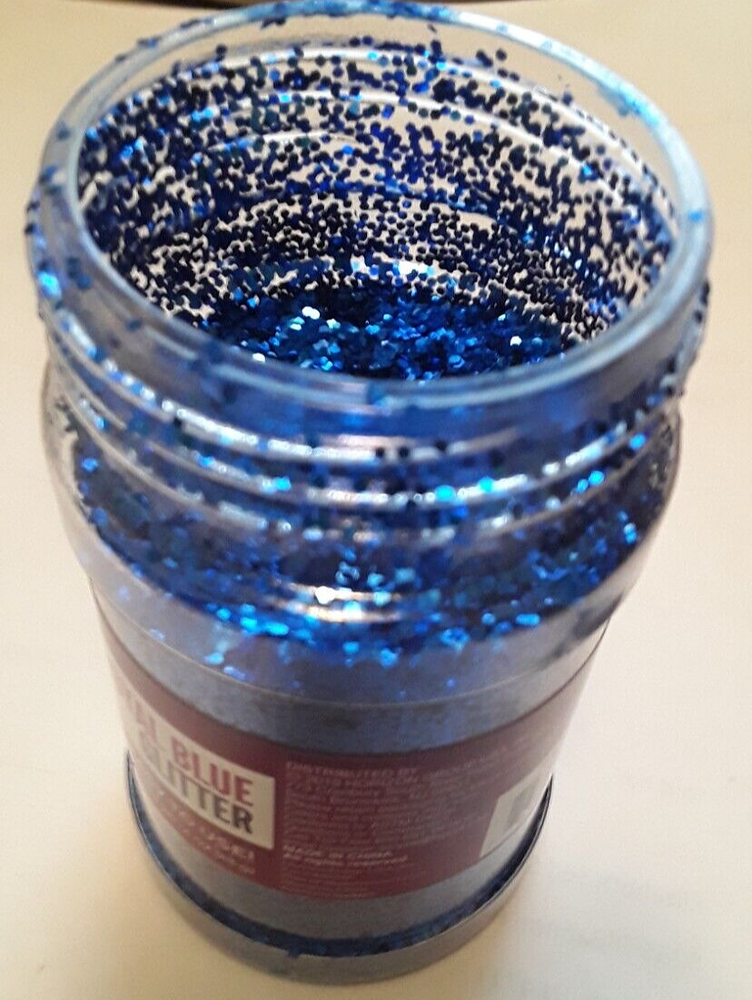 Horizon Group Go Create Glitter Shaker 4 oz Royal Blue Open