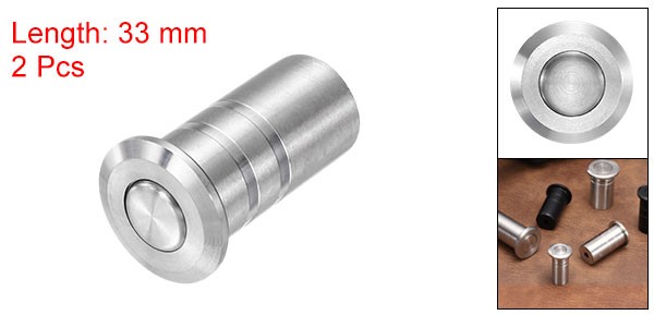 2PCS 0.39" Door Latch Dust Protector Dust-Proof Sliding Lock Insert Silver