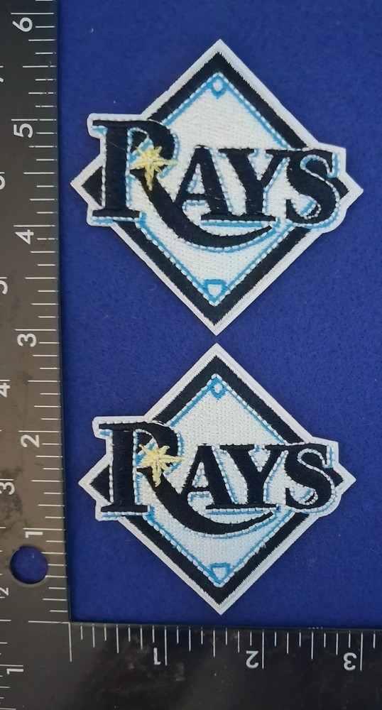 2 Qty TAMPA BAY RAYS IRON ON PATCH