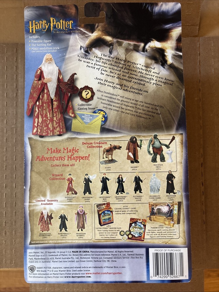 Harry Potter Headmaster Dumbledore Wizard Collection Action Figure 2001
