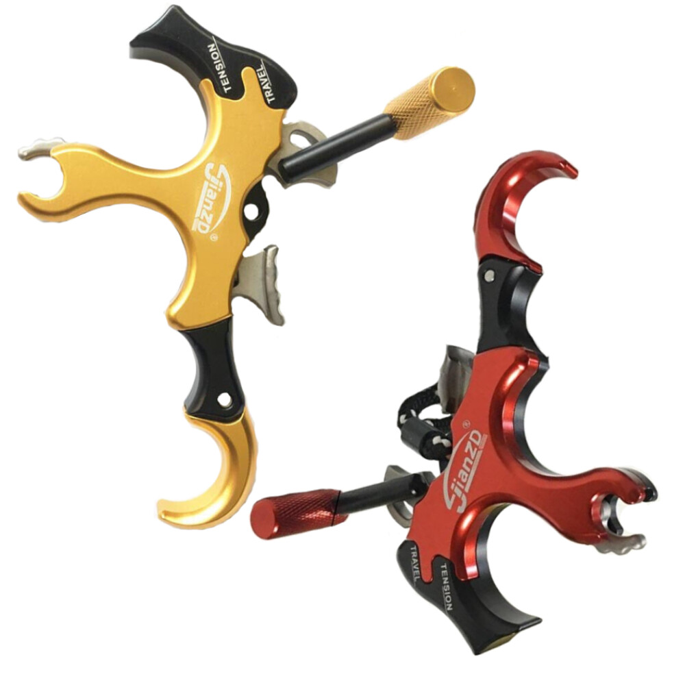 10-100LB 4 Finger Grip Thumb Trigger Archery Hunt Compound Bow Release Aid