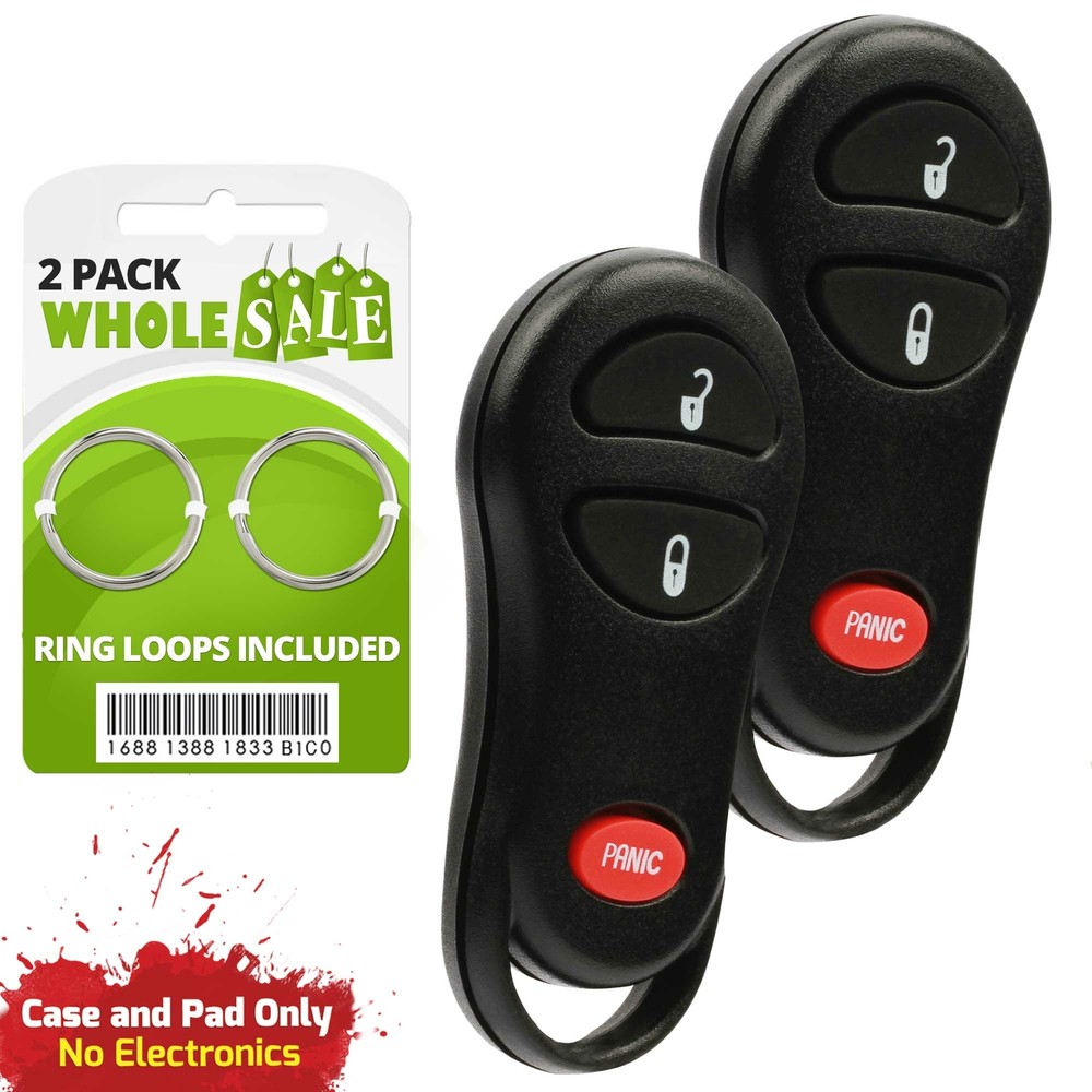 2 Replacement For 2004 2005 Dodge Ram 1500 2500 3500 Key Fob Remote Shell Case