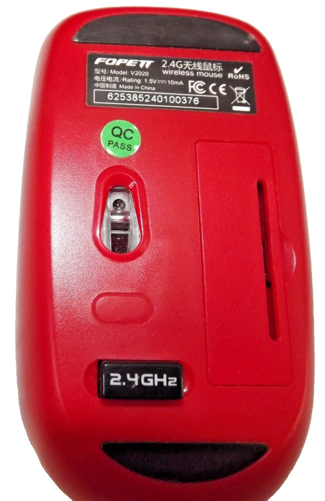 FOPEIT Wirerless Keyboard & Mouse Red/Black Mod V2020 Tested & Works