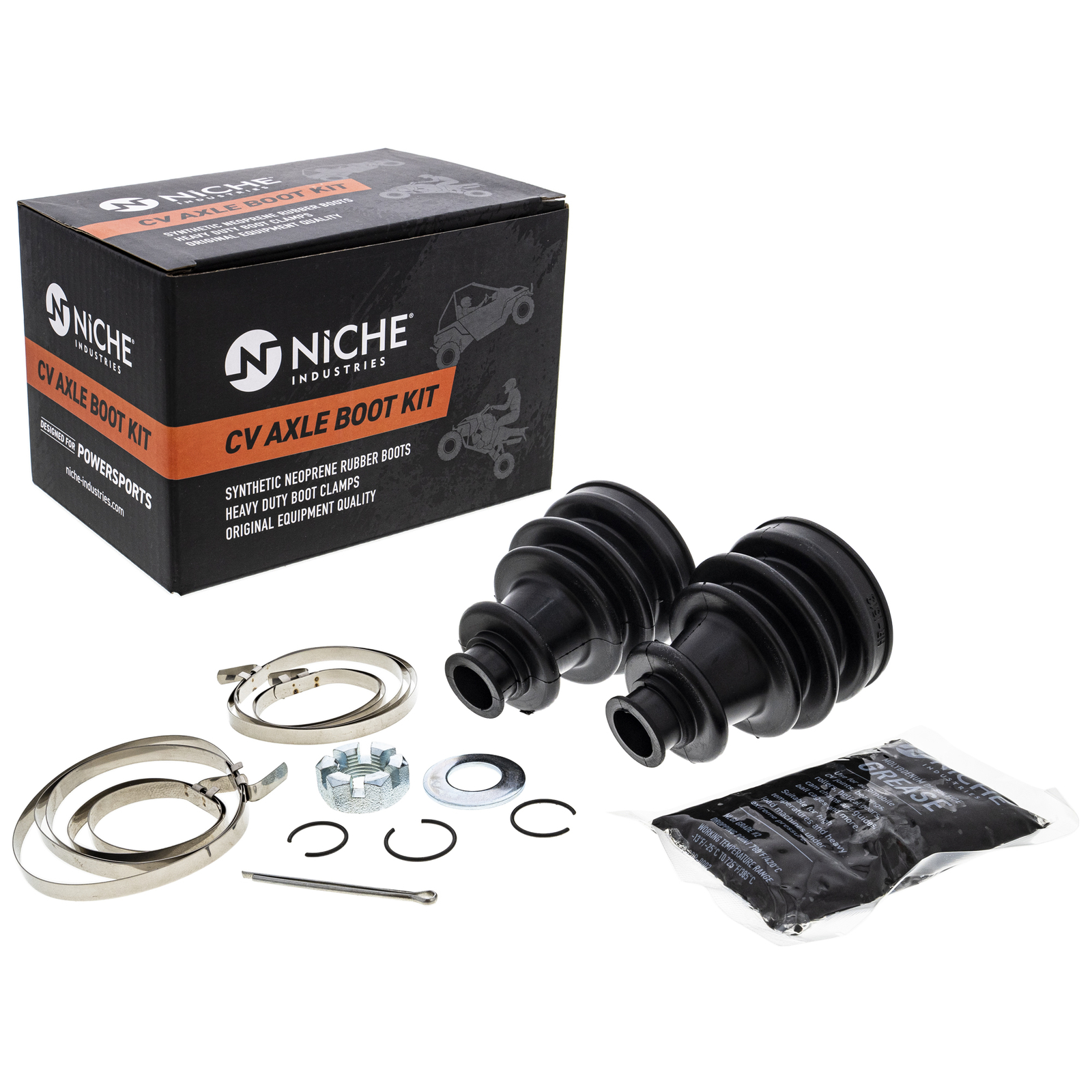 NICHE Front CV Axle Boot Kit for Polaris RZR 800 Ranger 500 Crew 570