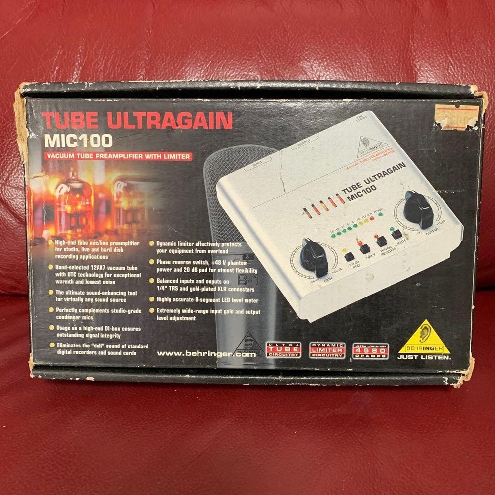 BEHRINGER TUBE ULTRAGAIN MIC100 Unit