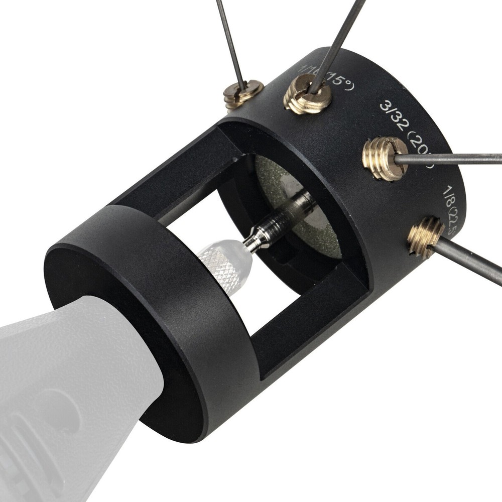 TIG Welding Tungsten Sharpener Grinder Multi-Angle 4 Guides Offsets Head Tool#