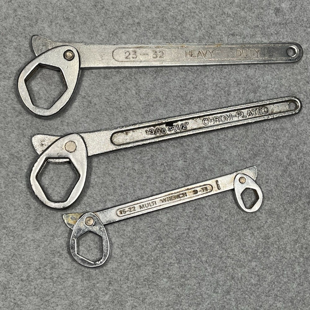 Vintage Adjustable Heavy Duty Multi Wrenches