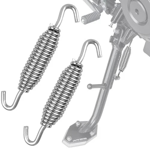 2 Pack Kickstand Spring, OEM 49725-07 Replacement, Motorcycle 2PCS-Silver