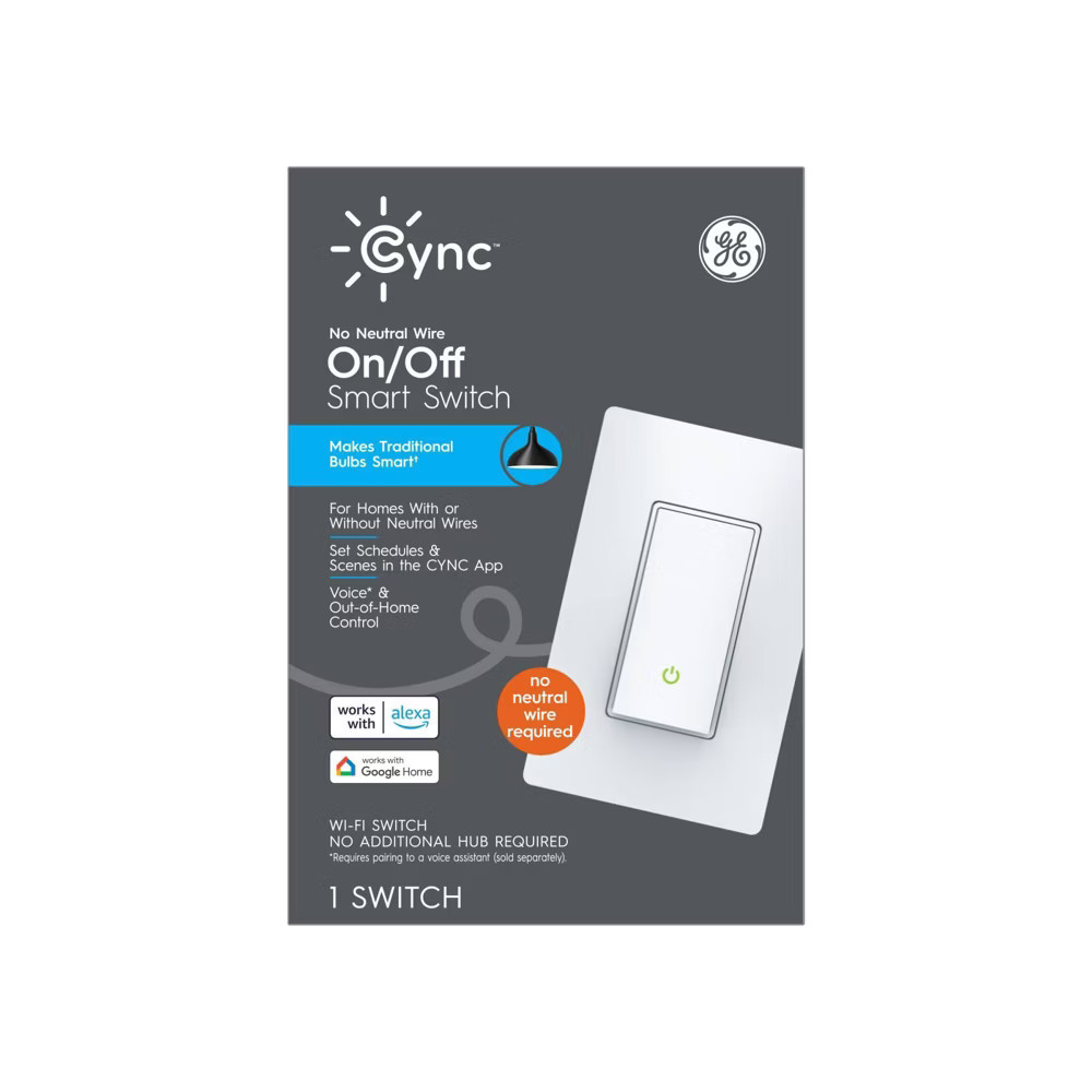 GE Household Lighting Cync 3-Wire On/Off Switch Paddle