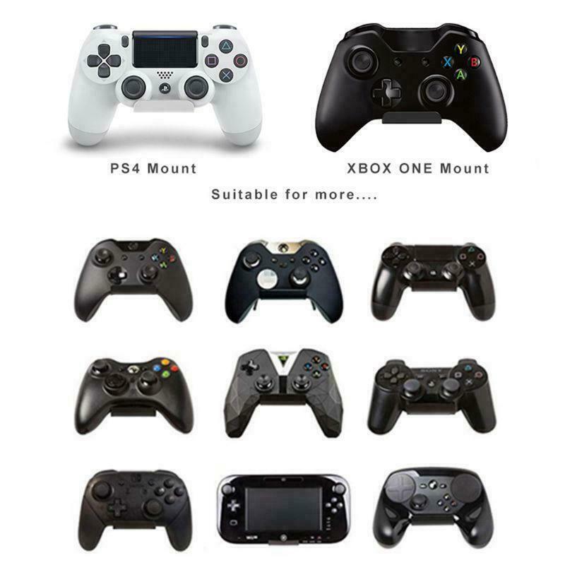 2 Gaming Controller Headset Headphone Wall Mount Holder Hanger Hook Universal PS