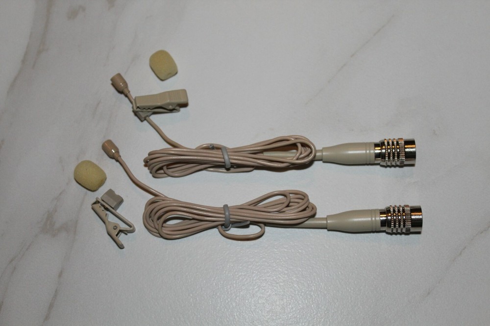 2 x Lavalier Lapel Microphones for Audio-Technica Wireless Transmitters *NEW*