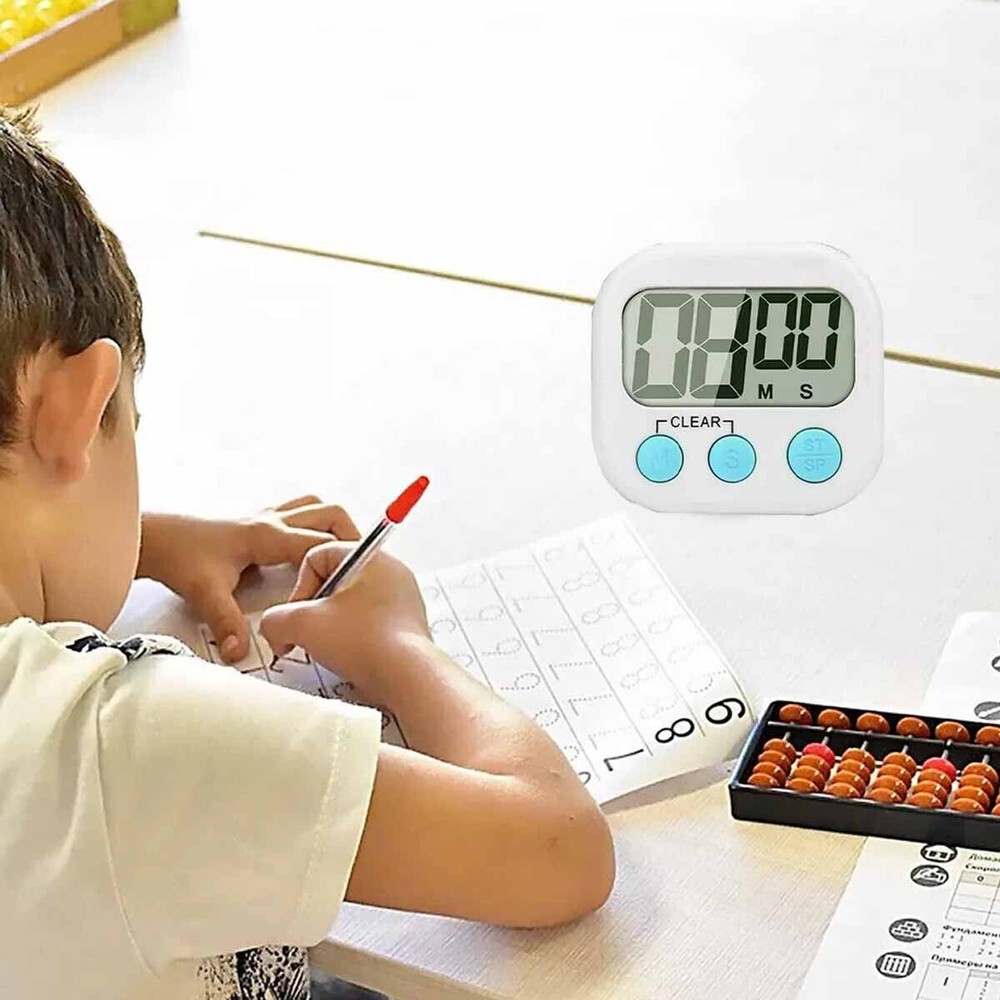 Student Electronic Visual Timer Kitchen Alarm Clock Time Reminder Manager Timer