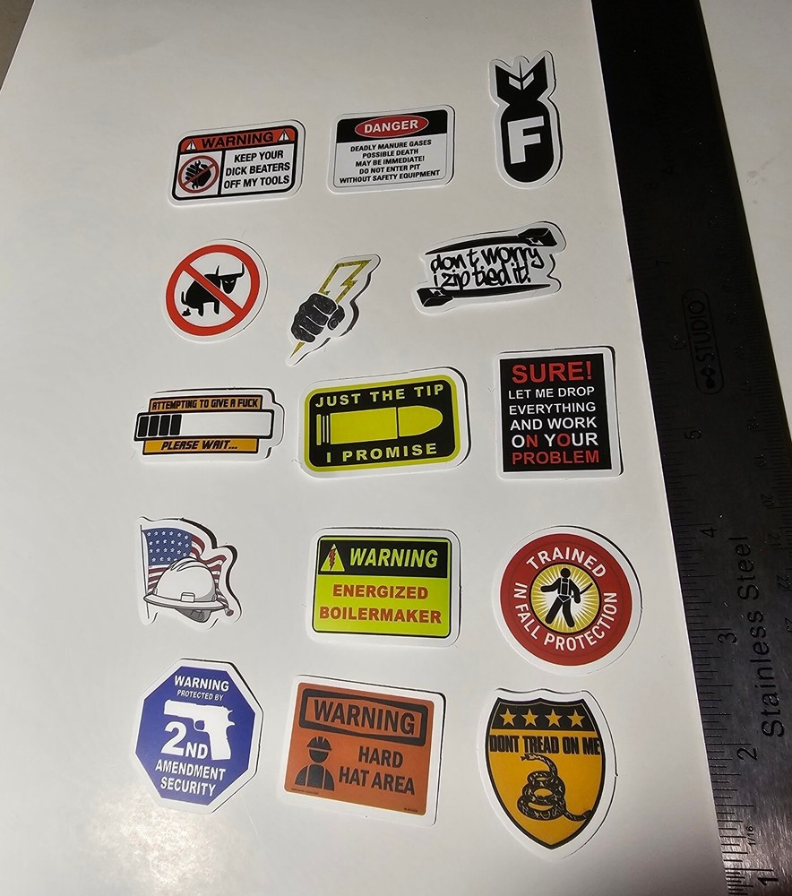 WORKING CLASS AWESOME FUNNY LOL HILARIOUS JOKES 5A8 STICKER LOT STICKERS