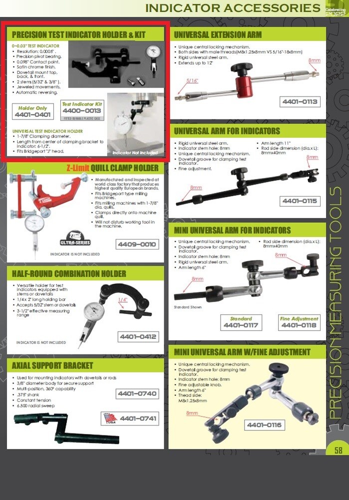 UNIVERSAL TEST INDICATOR HOLDER (4401-0401)