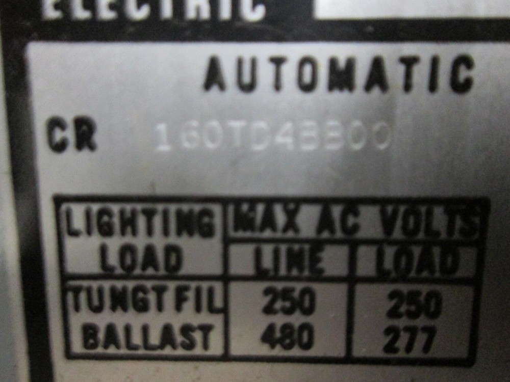 GE Control Automatic Transfer Panel CR160TD4BB00 60A 1Ph 230V Coil Used