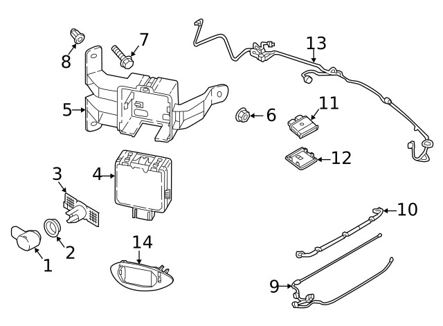 Genuine Blind Spot Detection System Warning Sensor Bracket 5NA-907-455-A