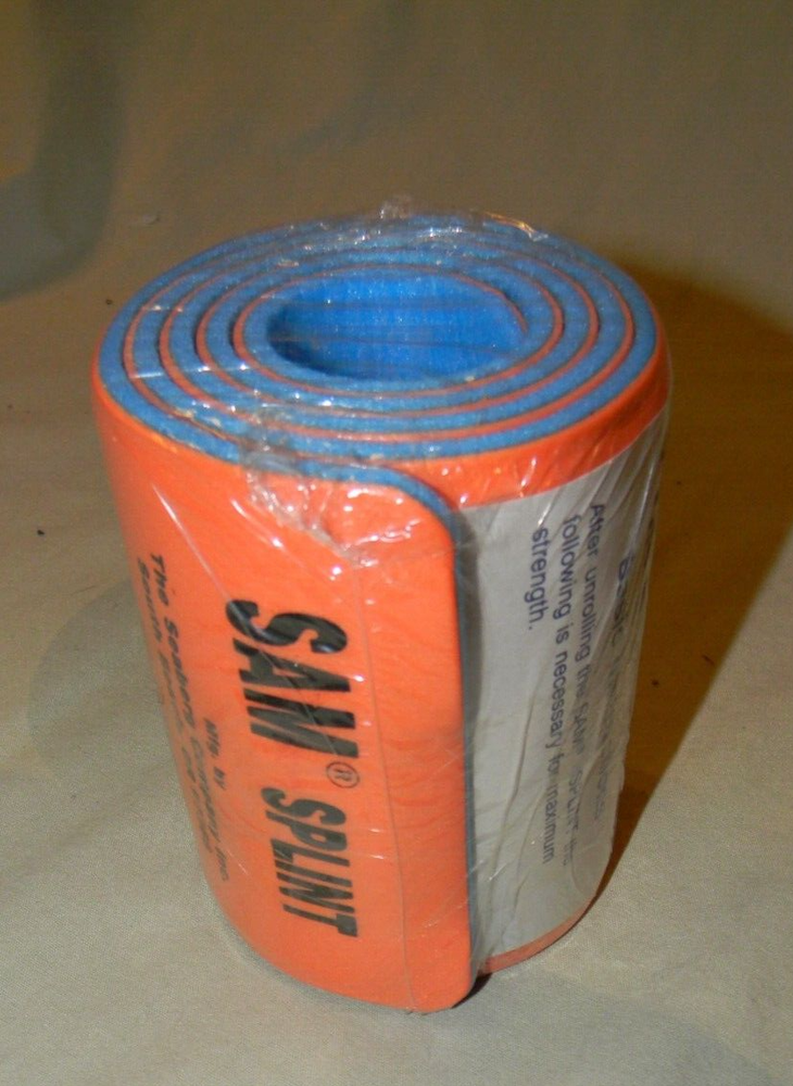 SAM® Splint 4" x 36" Flat Fold Orange/Blue Sprain Immobilization First Aid